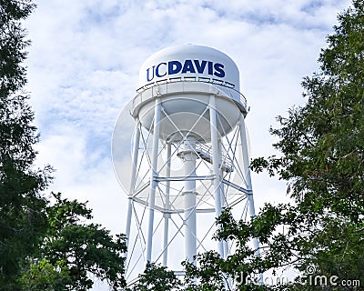 UC Davis water tower Editorial Stock Photo